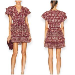 Ulla Johnson Kaitlyn Dress in Amaranthus, Size 10, red multi,‎  New with tag,
